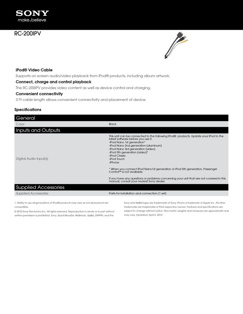 Sony RC-200iPV Specifications