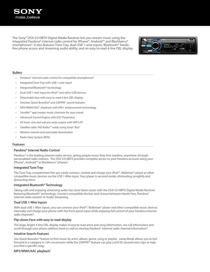 Sony DSX-S310BTX User manual