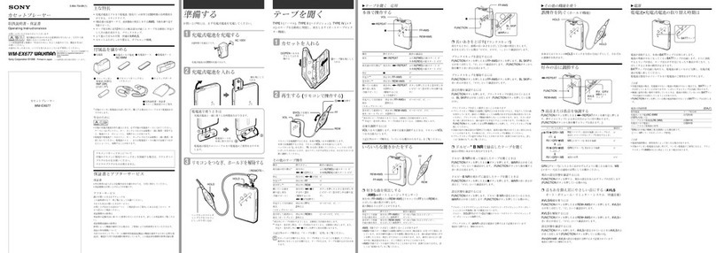 Sony Walkman WM-EX677 User manual Sony Walkman WM-EX677 User manual