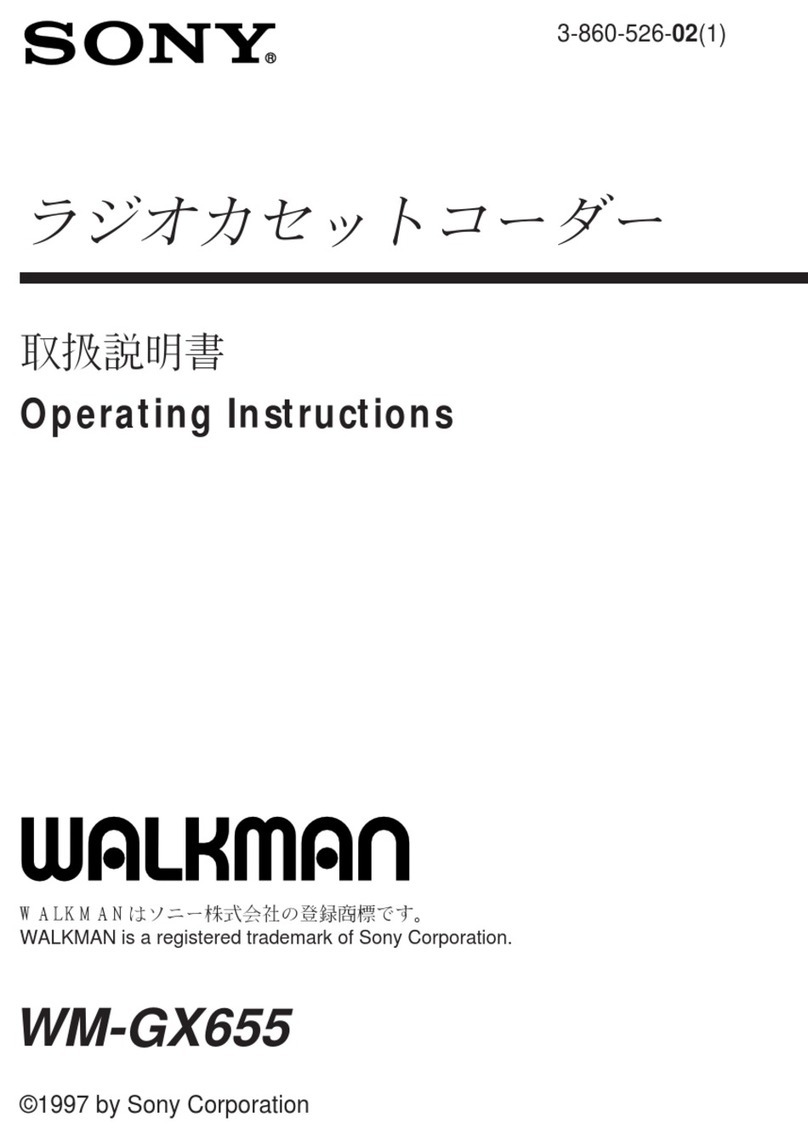 Sony Walkman WM-GX655 User manual
