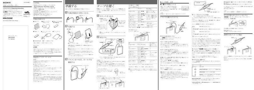 Sony Walkman WM-EX2000 User manual Sony Walkman WM-EX2000 User manual
