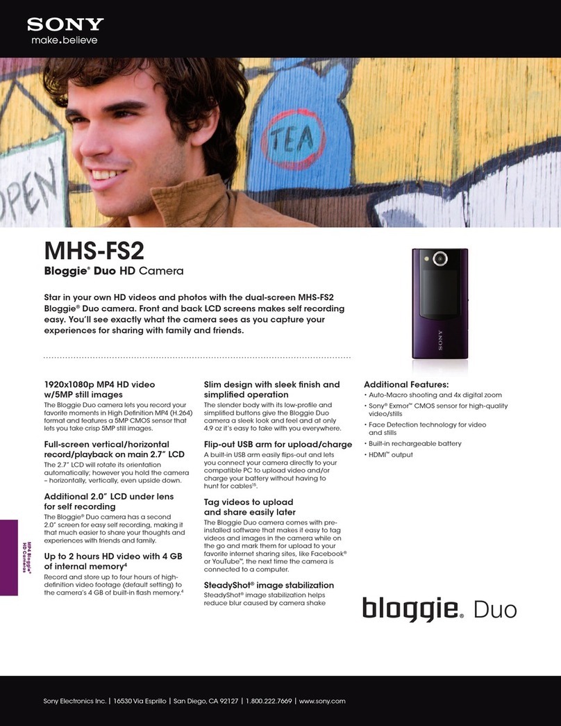 Sony bloggie MHS-FS2 User manual
