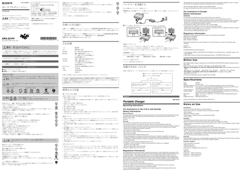 Sony aibo ERA-301P4 User manual