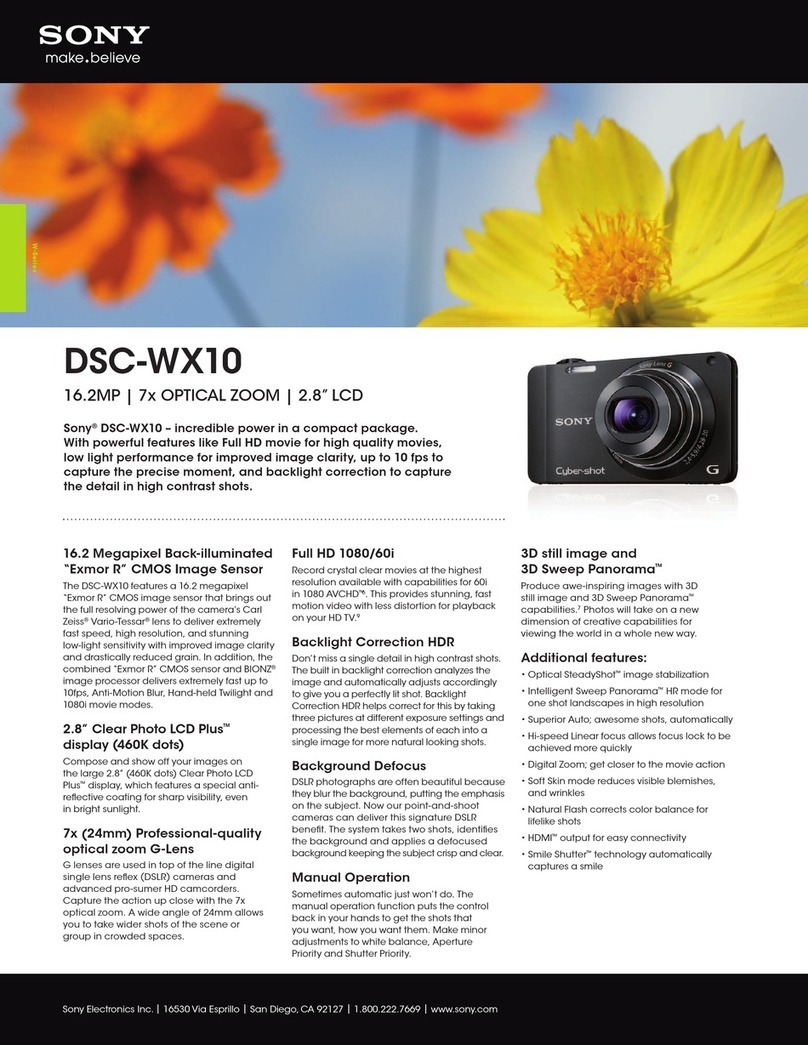Sony Cybershot,cyber-shot dsc-wx10 Specifications