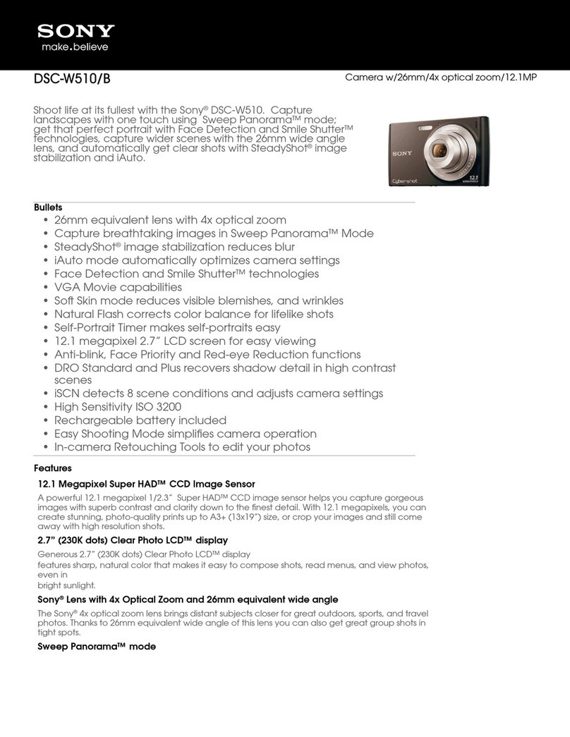 Sony DSC-W510/B Specifications