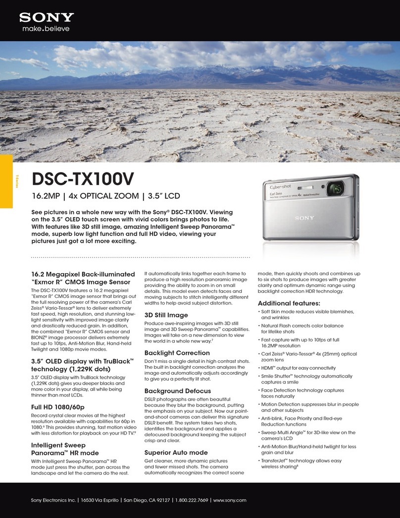 Sony Cybershot,cyber-shot dsc-tx100v Specifications