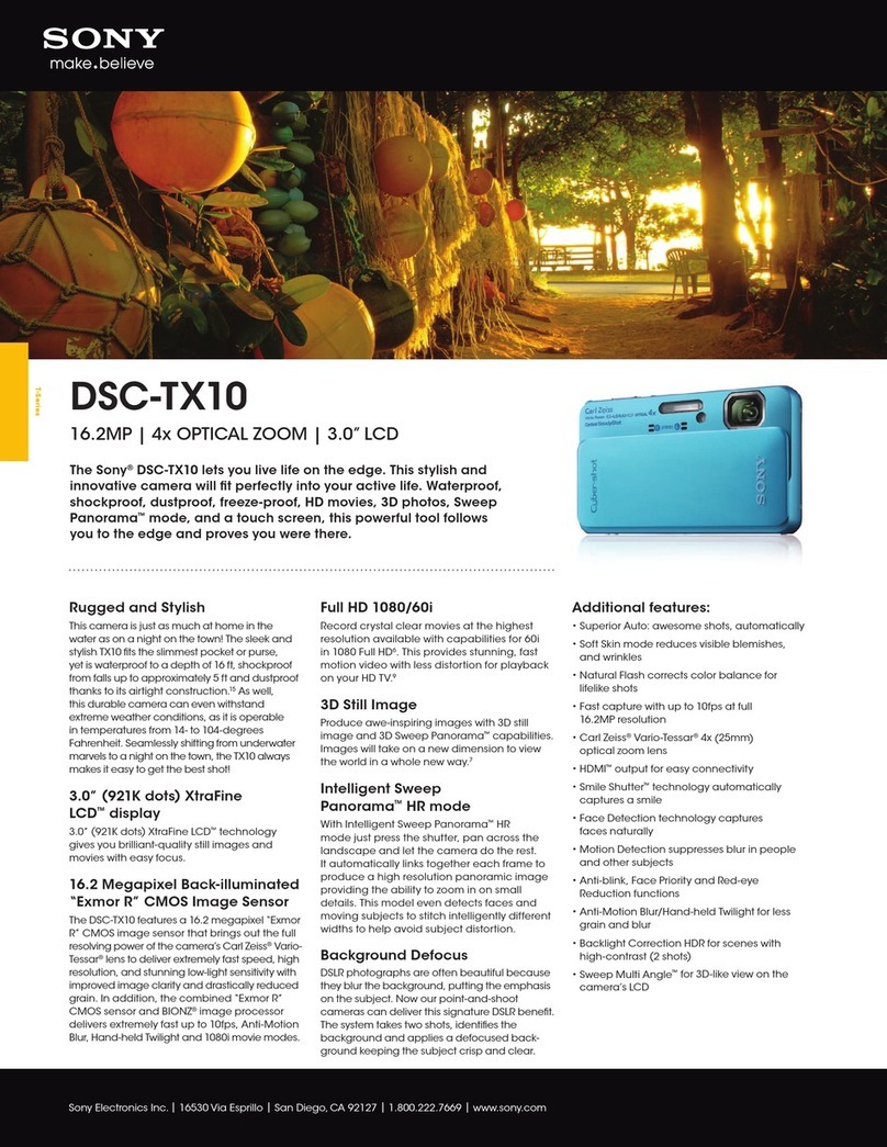 Sony Cyber-shot DSC-TX10 User manual Sony Cyber-shot DSC-TX10 User manual