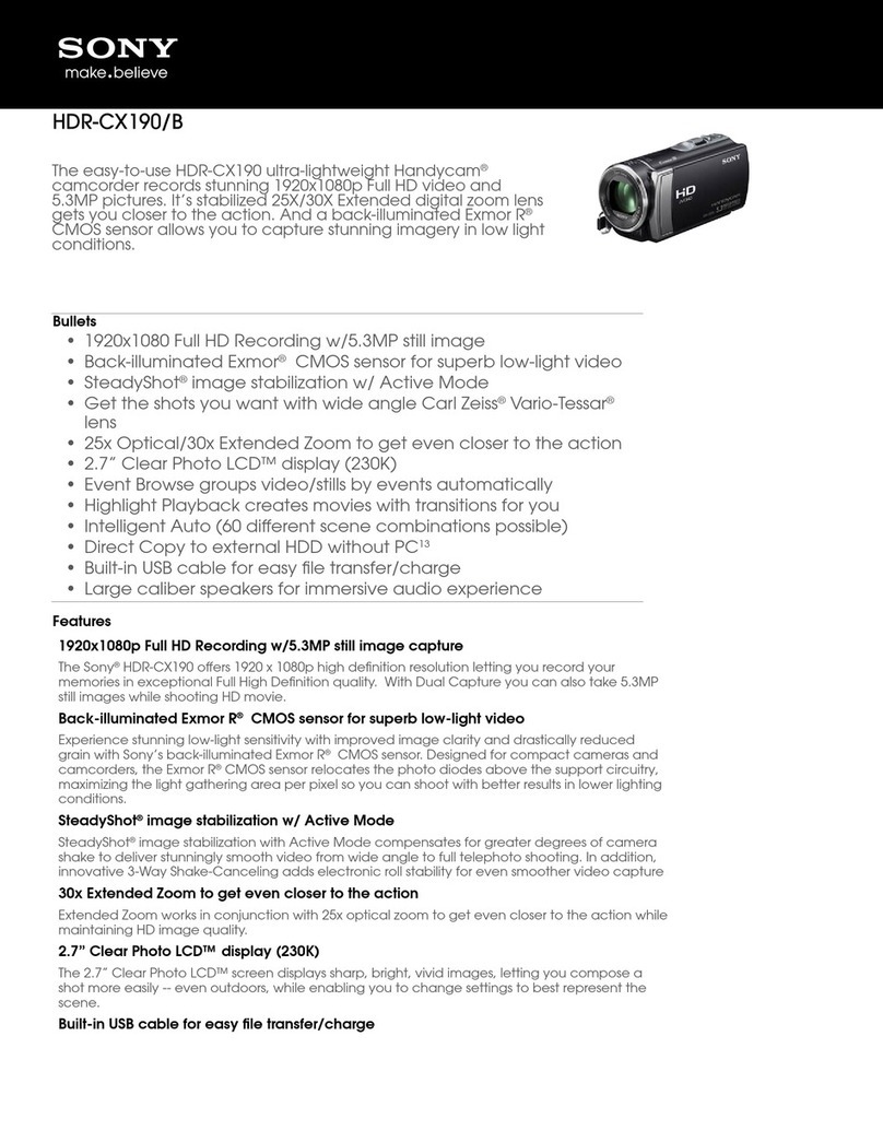 Sony HDR-CX190/B User manual