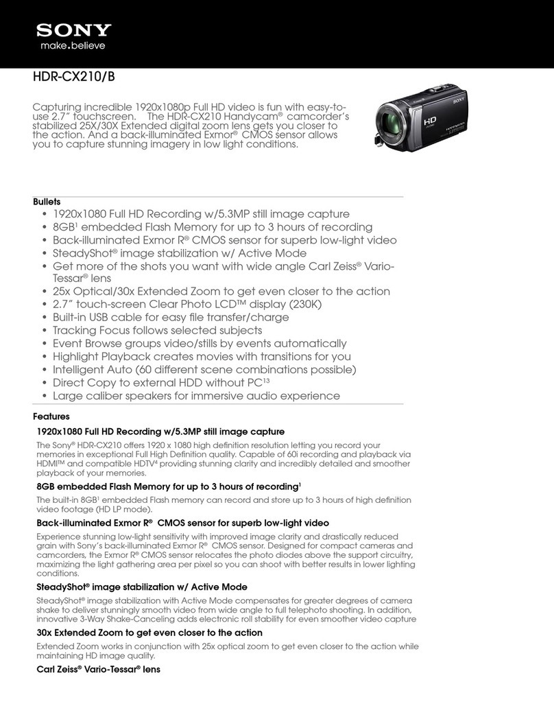 Sony HDR-CX210/B User manual