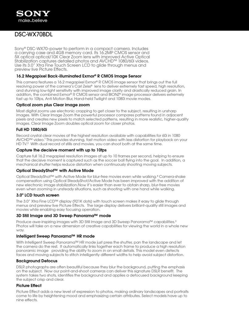 Sony DSC-WX70BDL Specifications