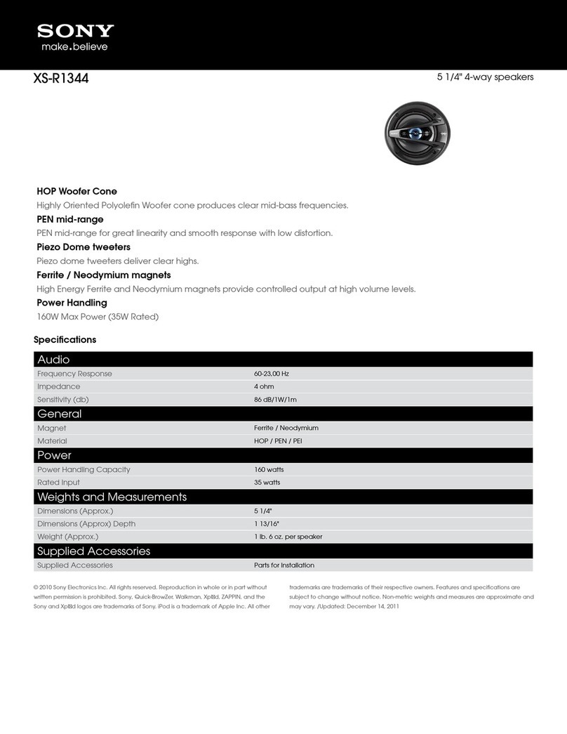 Sony XS-R1344 Specifications