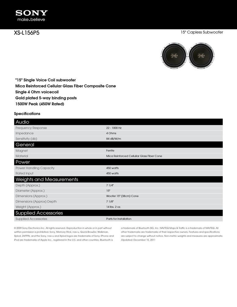 Sony XS-L156P5 Specifications