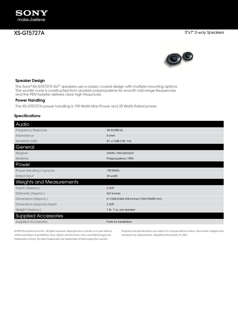 Sony XS-GT5727A User manual