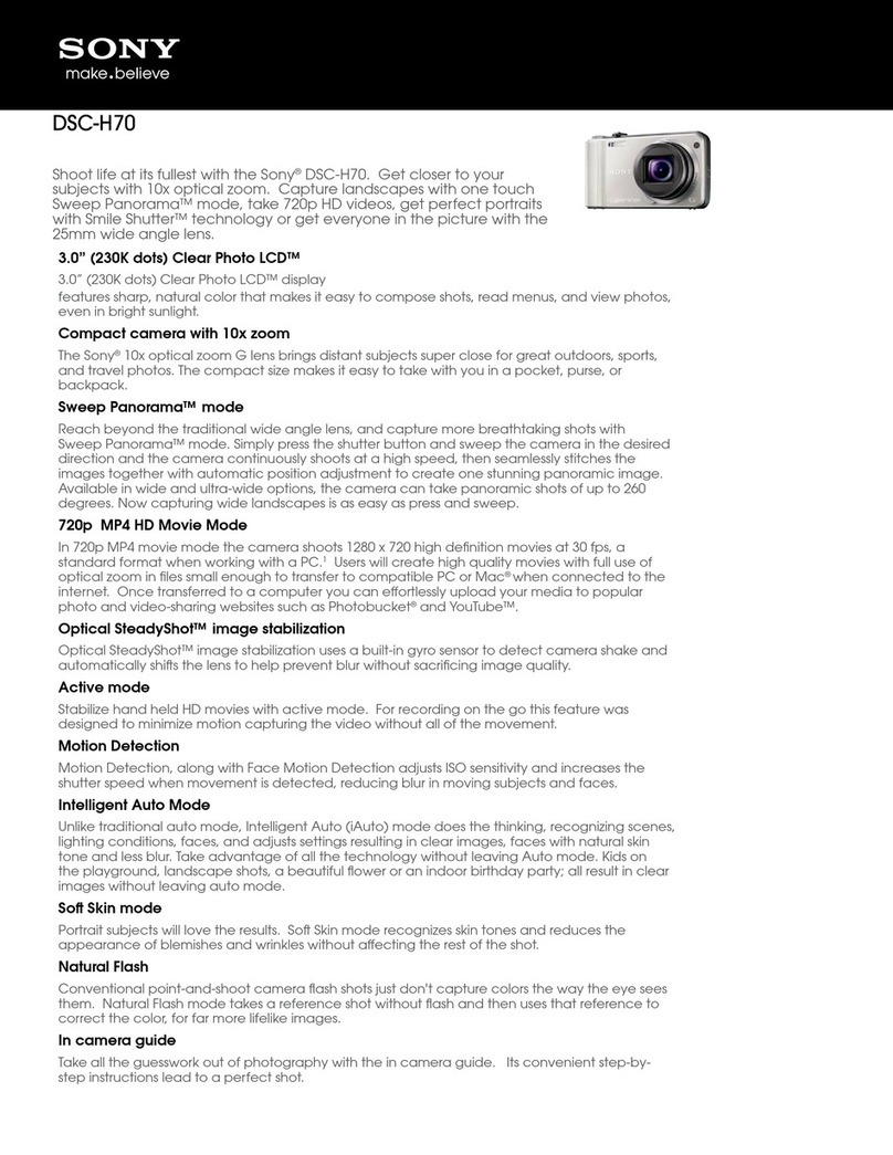 Sony Cyber-shot DSC-H70 User manual
