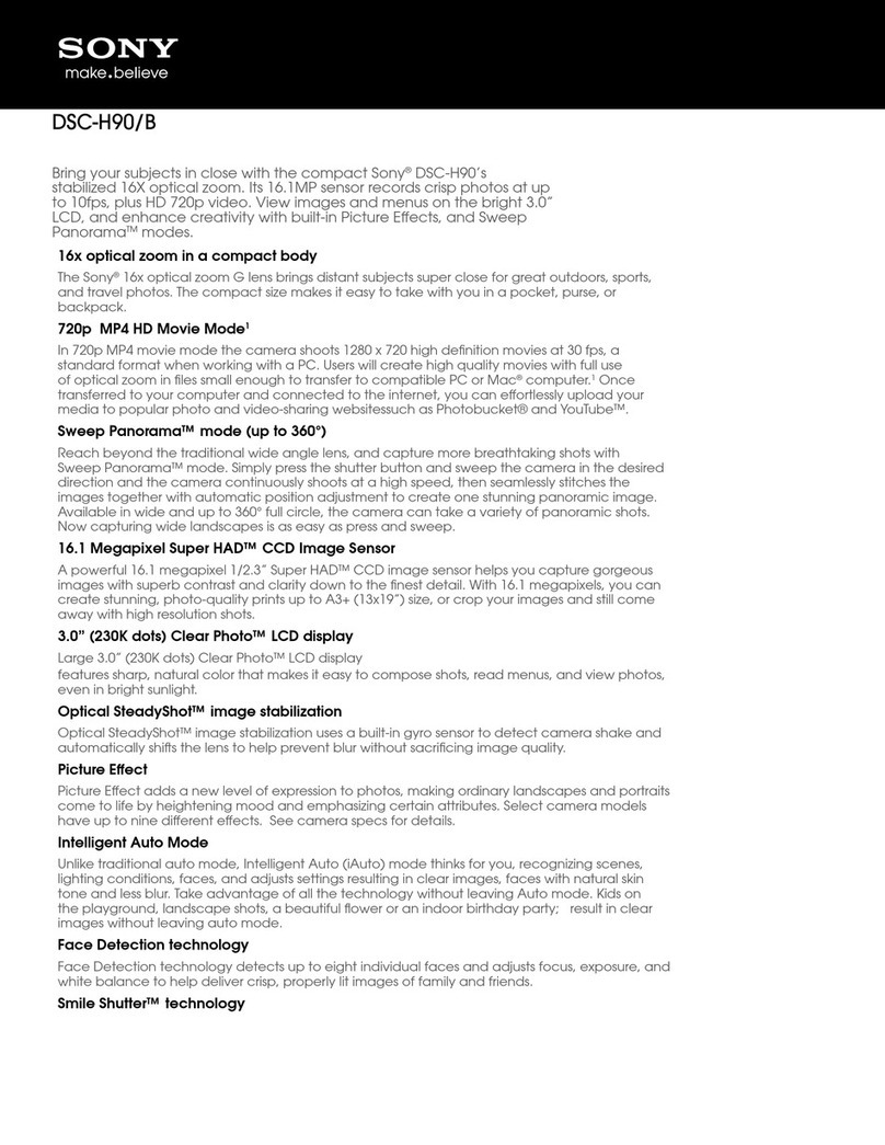 Sony DSC-H90 User manual Sony DSC-H90 User manual