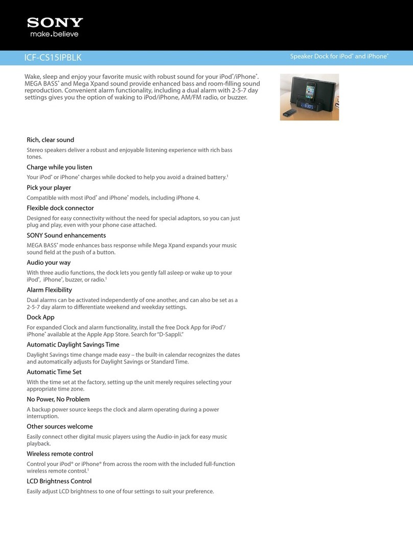 Sony ICF-CS15iPBLK User manual Sony ICF-CS15iPBLK User manual