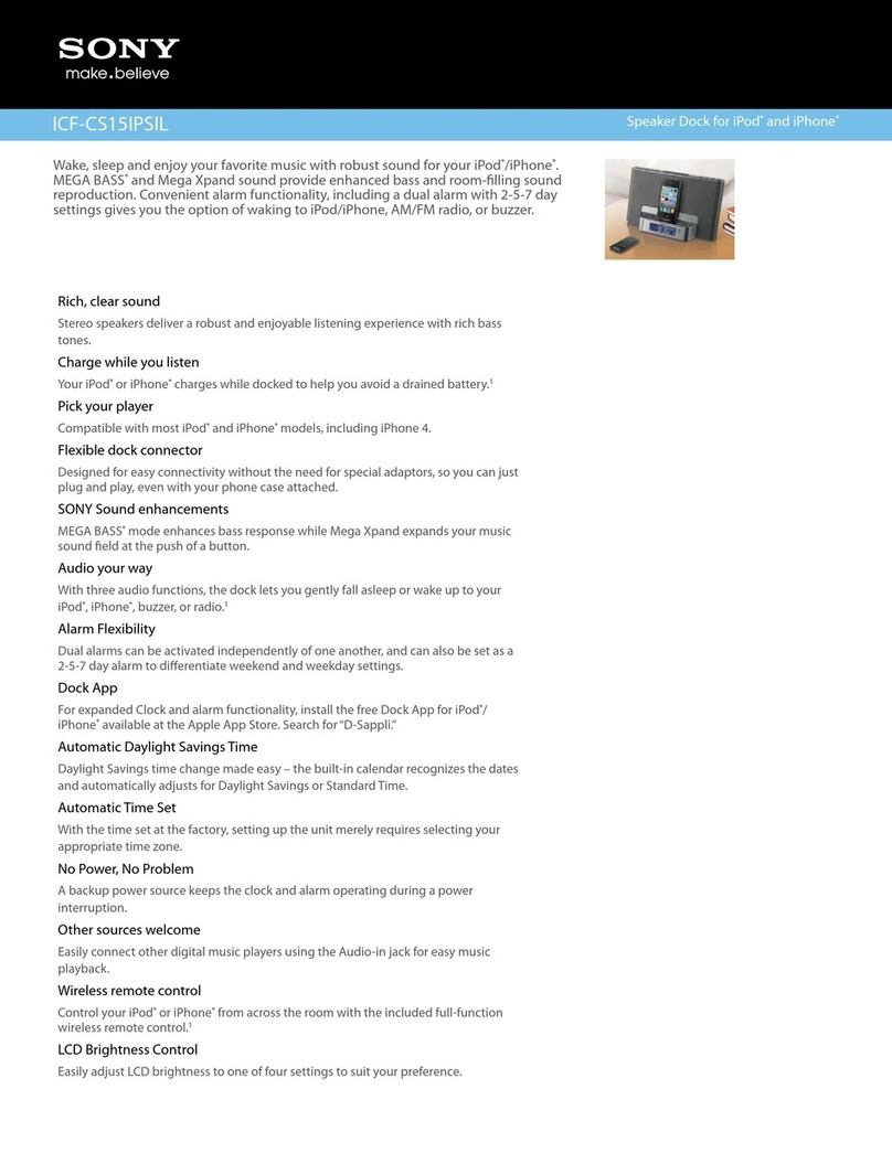 Sony ICF-CS15iPSIL User manual