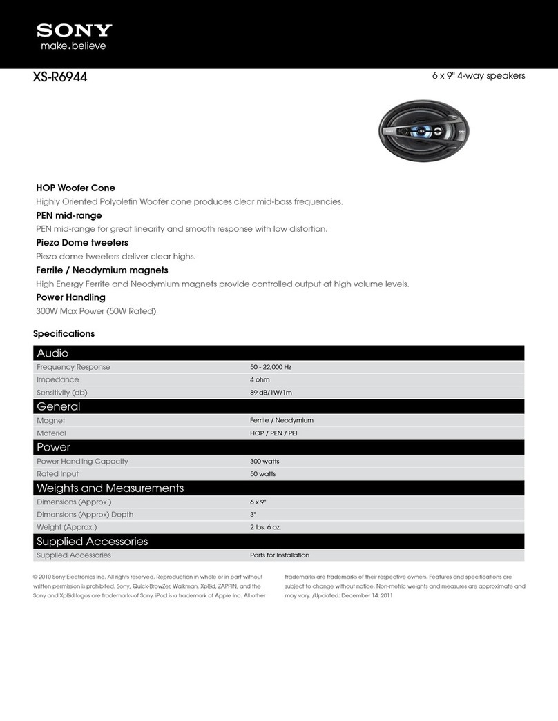 Sony XS-R6944 User manual Sony XS-R6944 User manual