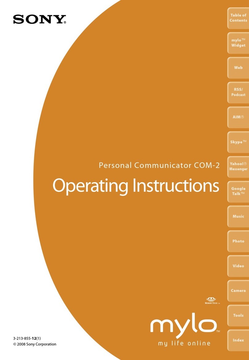 Sony COM-2  Supplement 1 User manual