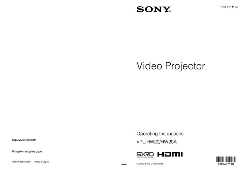 Sony VPL-HW20A operating instructions