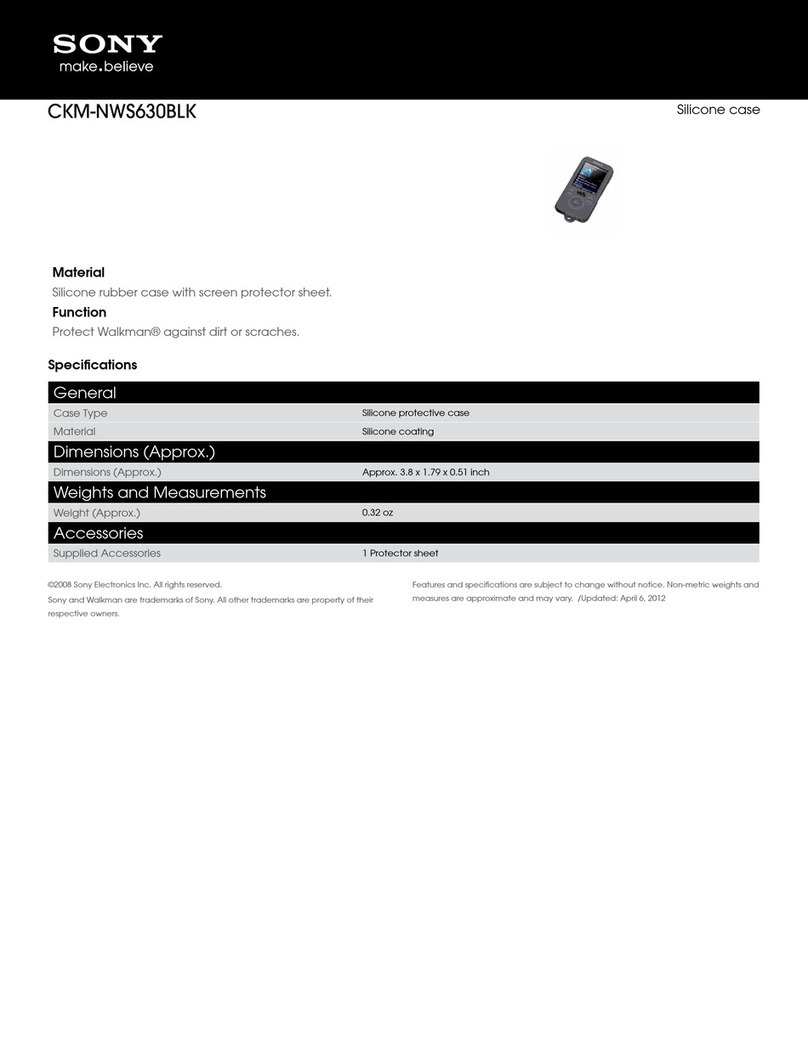 Sony CKM-NWS630BLK Specifications