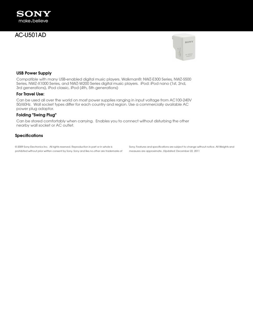 Sony AC-U501AD brochure