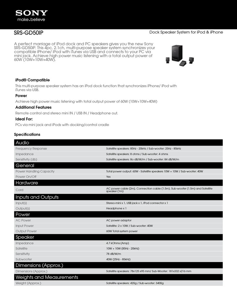 Sony SRS-GD50IP User manual