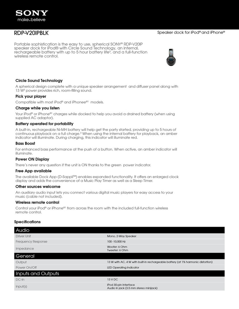 Sony RDP-V20iPBLK User manual Sony RDP-V20iPBLK User manual