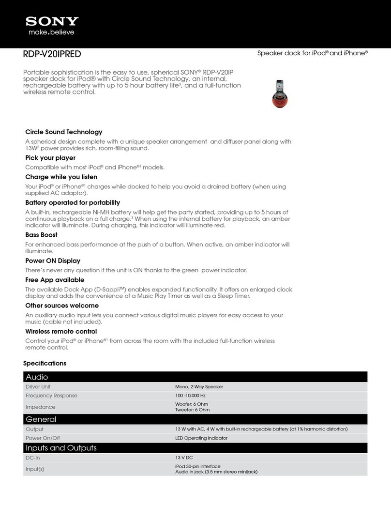 Sony RDP-V20iPRED User manual Sony RDP-V20iPRED User manual
