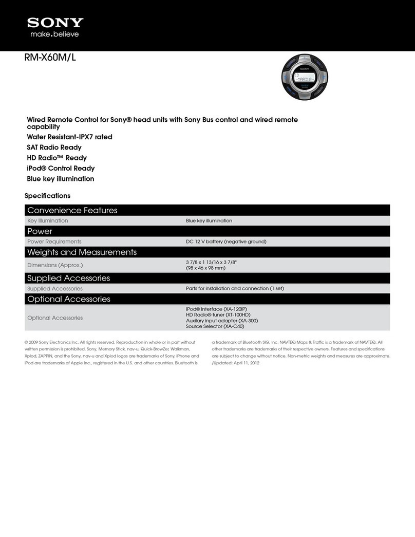 Sony RM-X60M/L Specifications