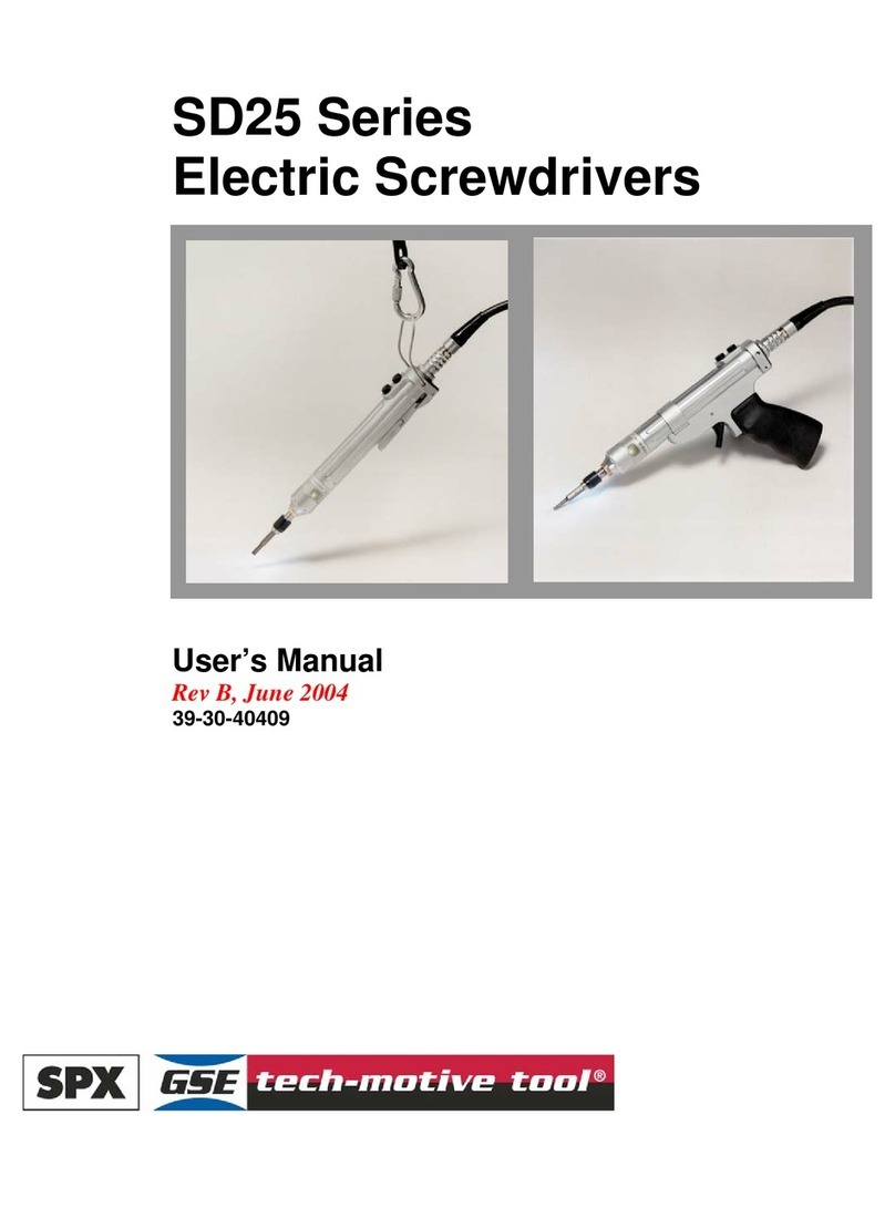 SPX GSE tech-motive tool SD25 Series user manual