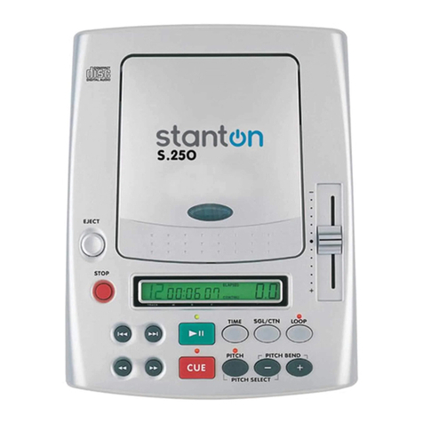Stanton DIGIPAK SINGLE TOP LOADING CD PLAYER PROFESSIONAL PREAMP... User manual