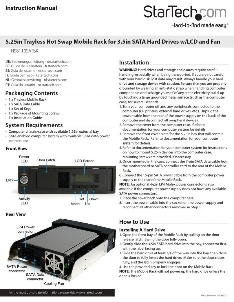 StarTech.com MADE EASY HSB110SATBK User manual StarTech.com MADE EASY HSB110SATBK User manual