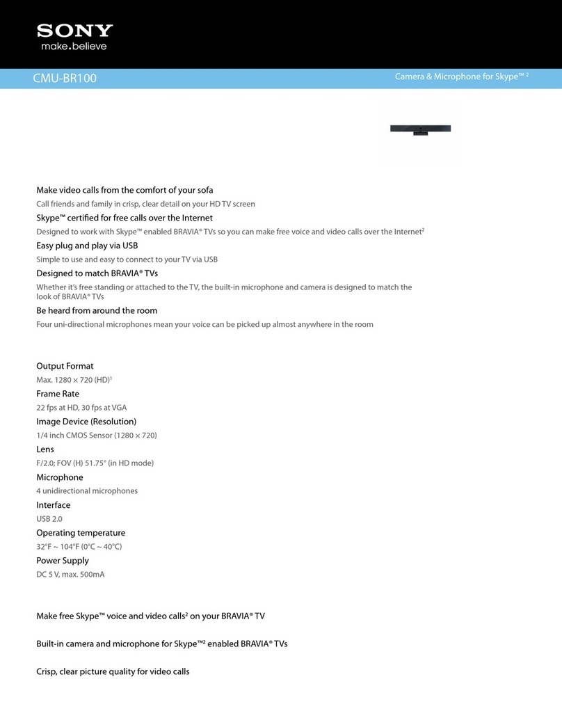 Sony CMU-BR100 Specifications