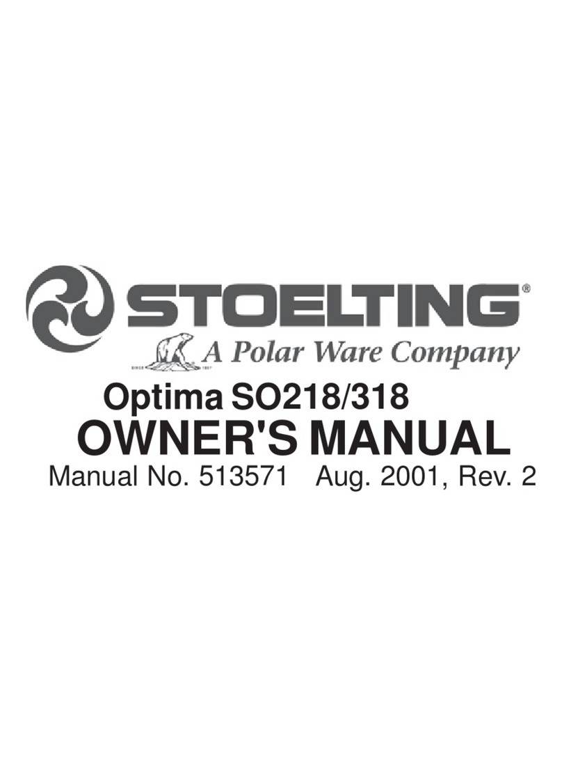 Stoelting Optima SO218 owner's manual