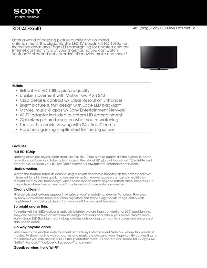 Sony BRAVIA KDL-40EX640 User manual