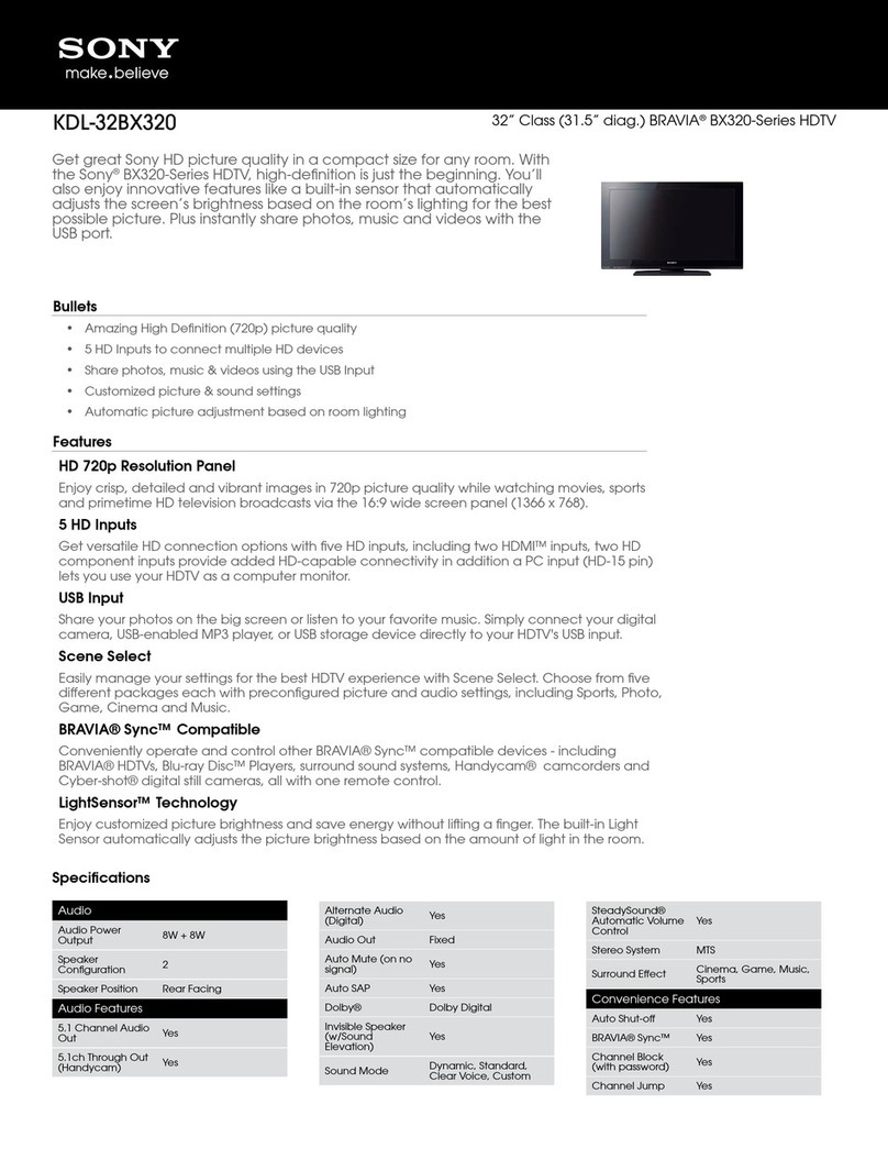 Sony BRAVIA KDL-32BX320 User manual