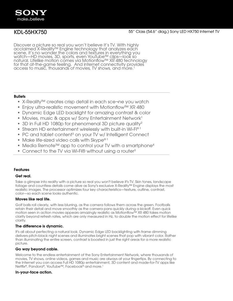 Sony BRAVIA KDL-55HX750 User manual