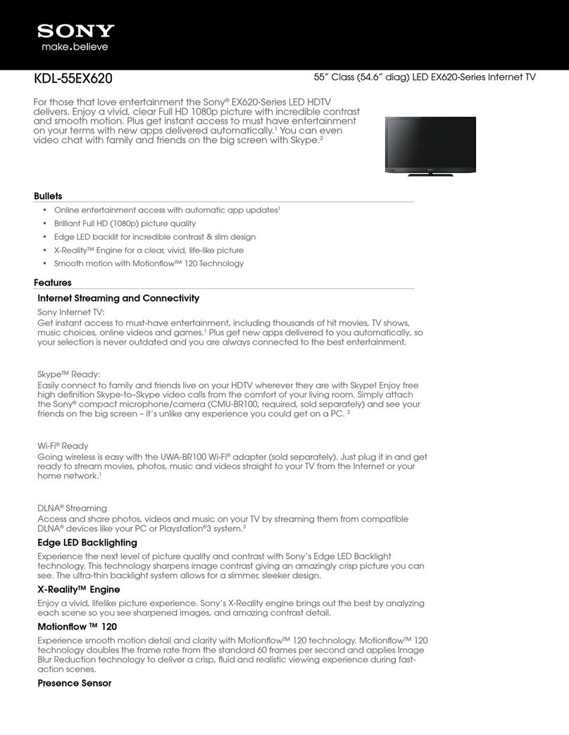 Sony BRAVIA KDL-55EX620 User manual