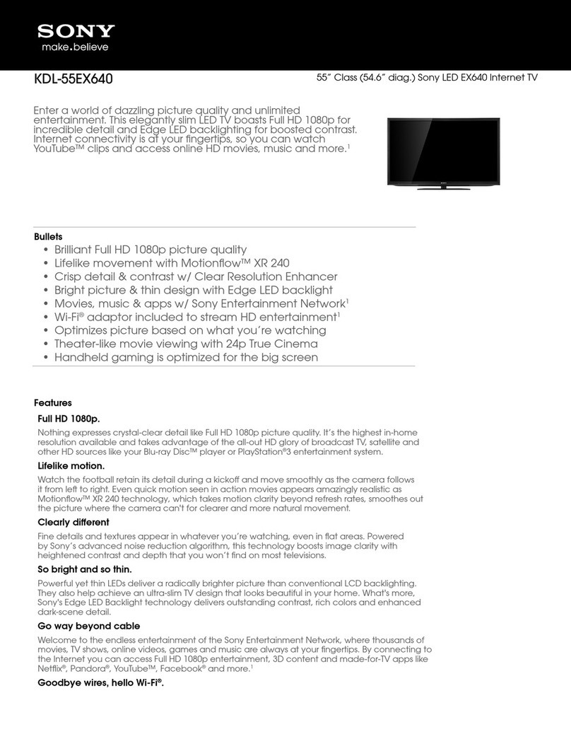Sony BRAVIA KDL-55EX640 User manual