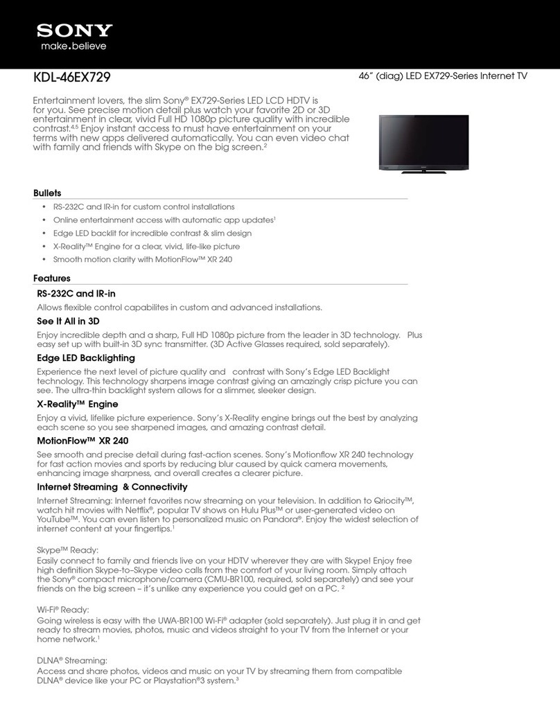 Sony Bravia KDL-46EX729 User manual