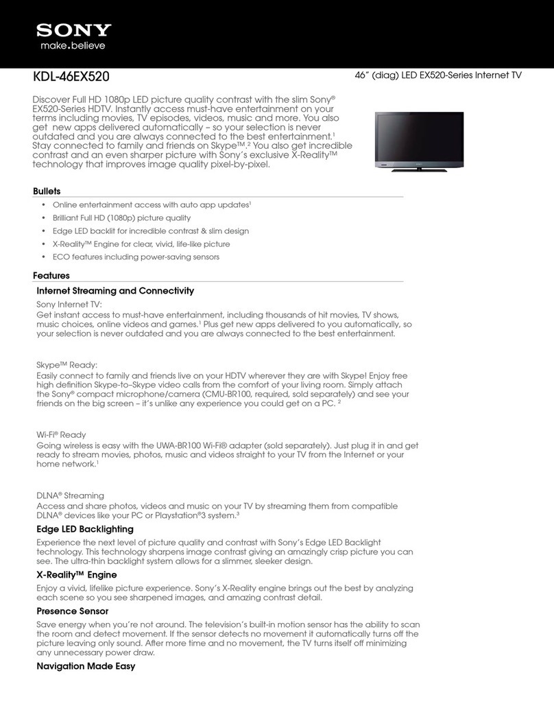 Sony Bravia KDL-46EX520 User manual