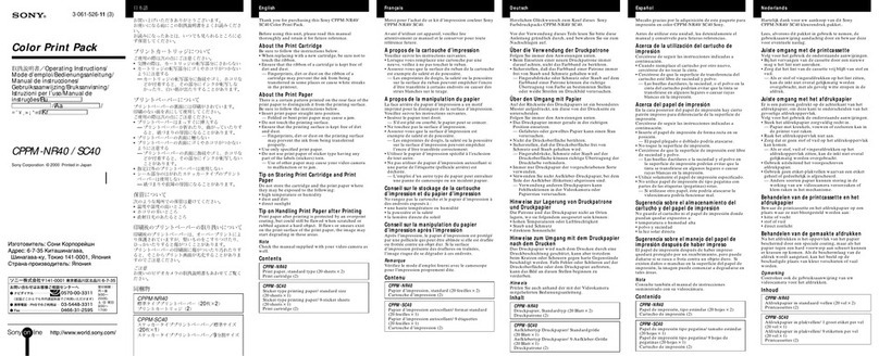 Sony CPPM-NR40 operating instructions