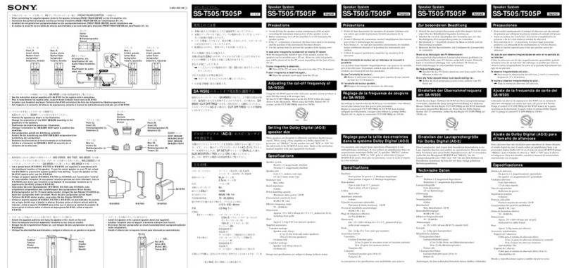 Sony SS-T505 User manual