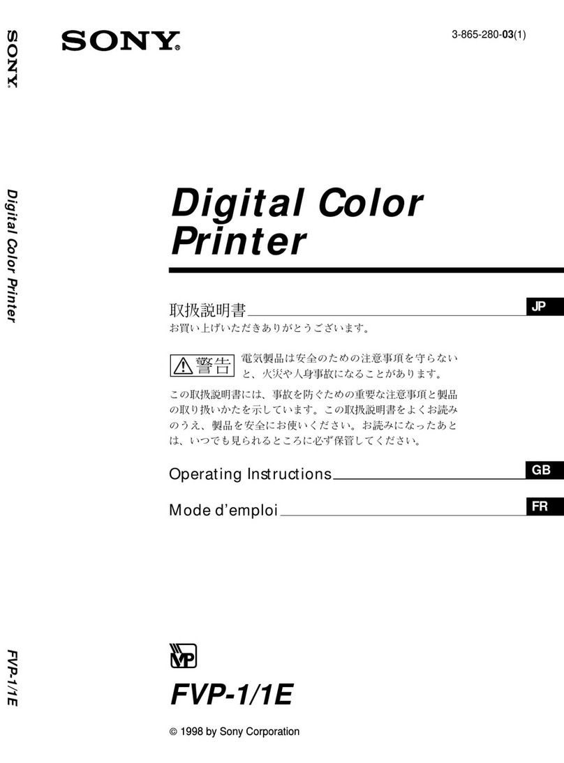 Sony FVP-1/1E User manual Sony FVP-1/1E User manual