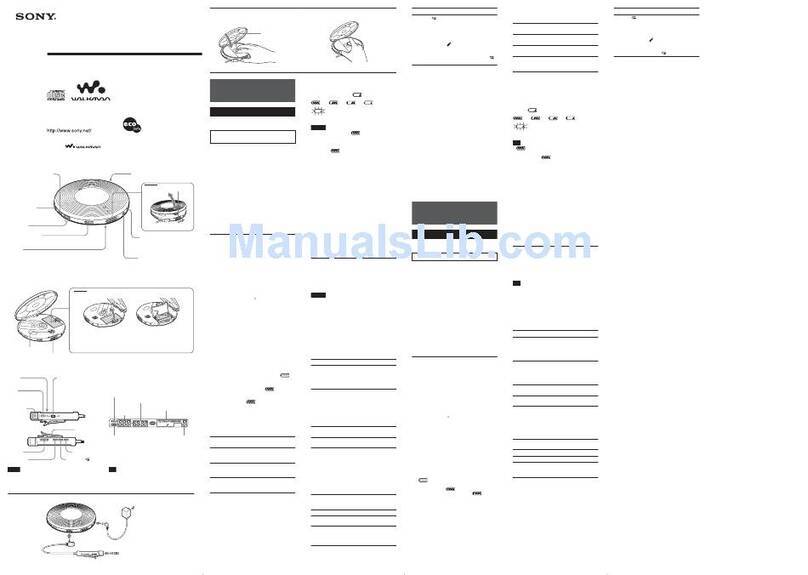 Sony Walkman D-EJ785 User manual