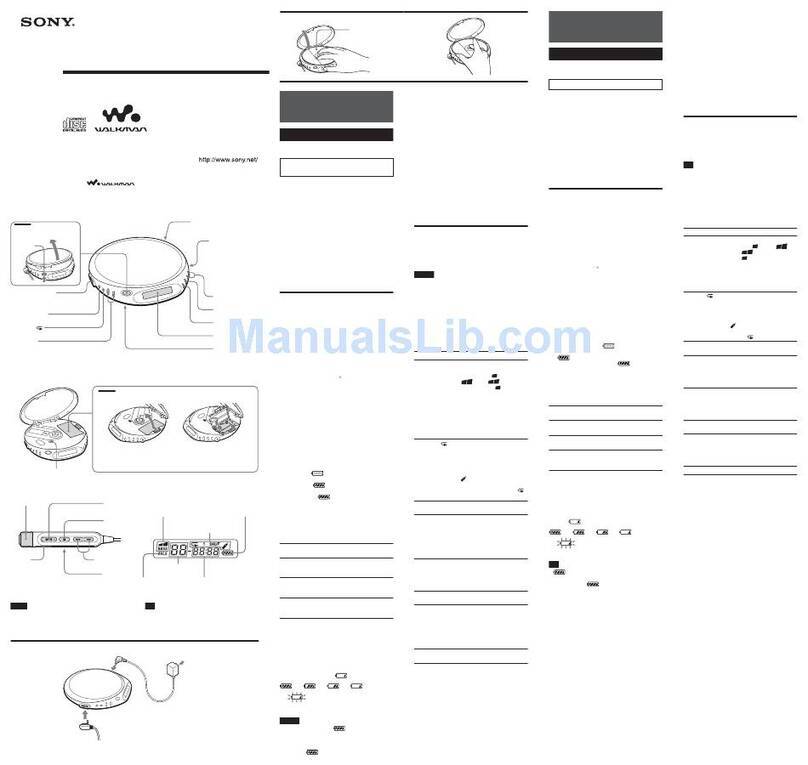 Sony Walkman D-EJ365 User manual