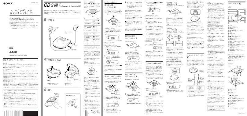 Sony D-E505 operating instructions
