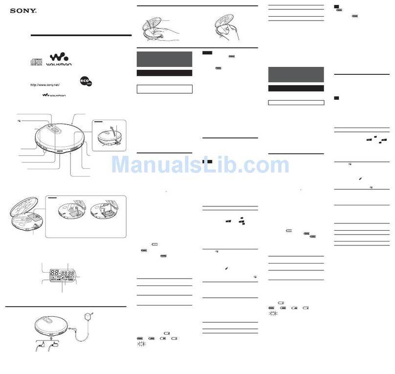 Sony Walkman D-EJ761 User manual