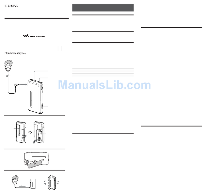 Sony Walkman SRF-S84 operating instructions
